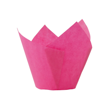 Deep Pink Tulip Baking Cups 8cm Deep 5cm Base (Pack 50)