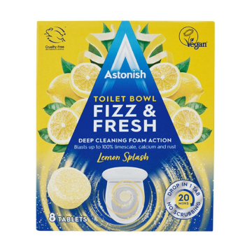 Astonish Toilet Bowl Tablets Fizz &amp; Fresh Tabs Lemon Splash