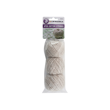 Prima Twisted Natural Cotton String 50meter (Pack 3)