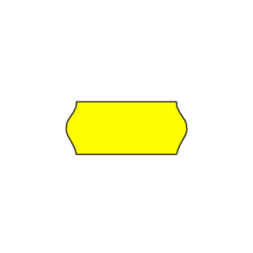 SATO 26x12 Peel Label Yellow Wavy (Pack 18000)