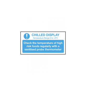 Self Adhesive Check Chilled Display Temperature Sign