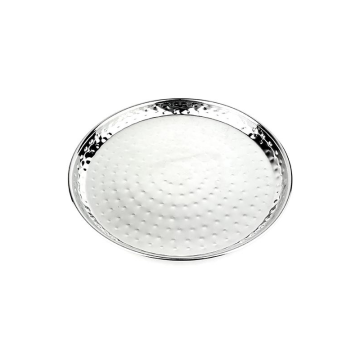 Steel Hammered Coupe Plate 25cm