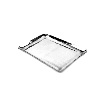 Steel Hammered Rectangular Presentation Serving Platter 30x20cm