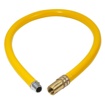 Yellow Gas Pipe 1/2&quot; x 150cm Quick Release
