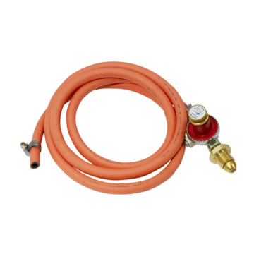 Propane / LPG Regulator &amp; Hose Pipe Kit, High Pressure 8kg/h