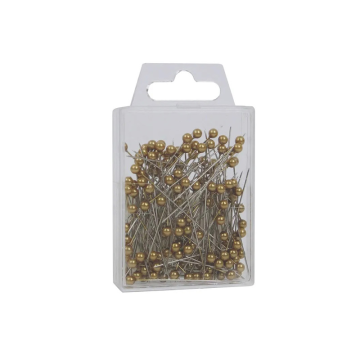 Round Headed 4cm Gold Pearl Pins (Pack 144)