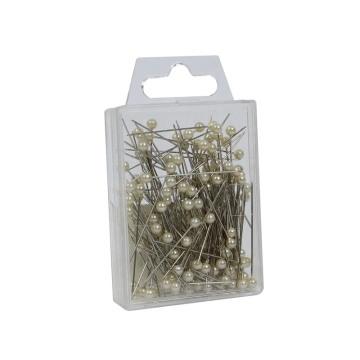 Round Headed 4cm Ivory Pearl Pins (Pack 144)