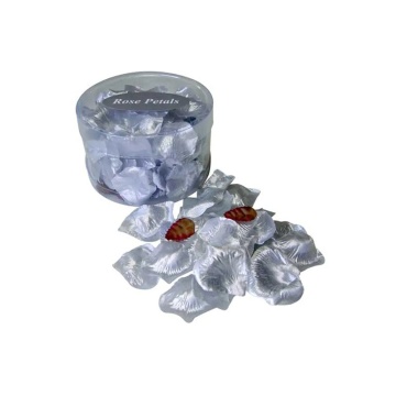 Rose Petals Metallic Silver in PVC Tub (Pack 150)