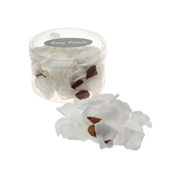 Rose Petals White in PVC Tub (Pack 150)