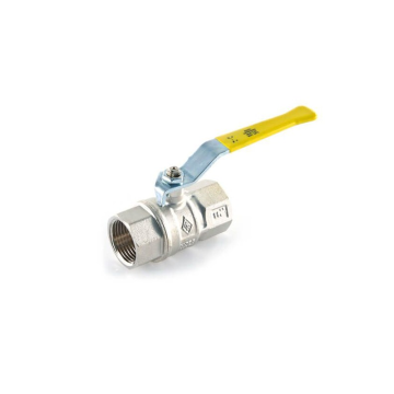 Gas Ball Valve - 3/4&quot; - BSP TF Yellow Lever Handle FxF