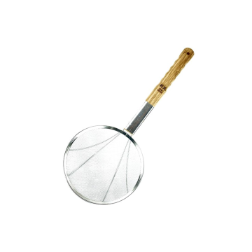 Flat Wooden Handle Fine Mesh Skimmer 24cm