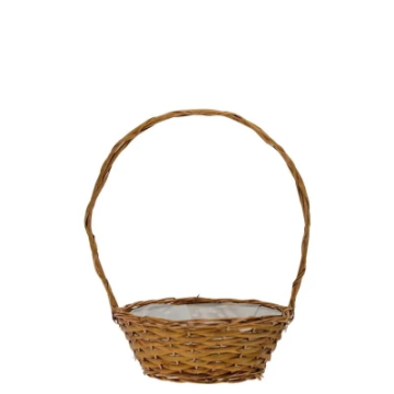 Hollywood Round Basket with Handle 10&quot;