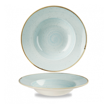 Churchil Stonecast Duck Egg Blue Wide Rim Bowl Large 10.90&quot;