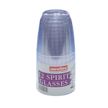 Caroline Plastic Spirit Glasses 250ml (Pack 12)