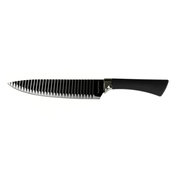 Royal Cuisine Black Fluted Chef Knife