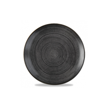 Churchill Stonecast Raw Black Evolve Coupe Plate 8.5&quot; / 21.5cm (Pack 12)