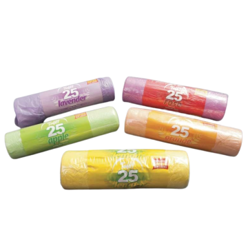 Tuffy Ass. Colours Fragranced Swing Bin Liners 50 Litres (Pack 25)
