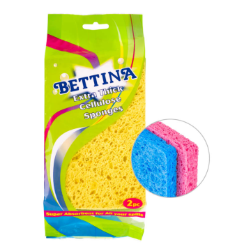 Bettina 2pc Extra Thick Cellulose Sponge Wipes