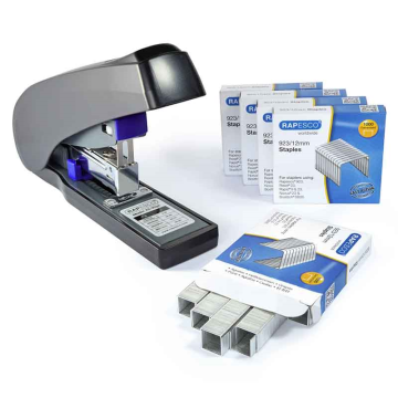 Rapesco X5-90ps Less Effort Heavy Duty Stapler &amp; 5 x 923/12mm Staples