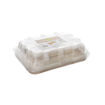 Sabert Bepulp 5 Compostable Rectangular Platter &amp; 5  rPET Lids 35x24cm (Pack 5)