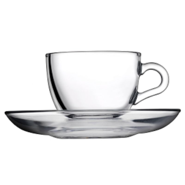 Basic Espresso Cup &amp; Saucer Set 90ml (Pack 6)