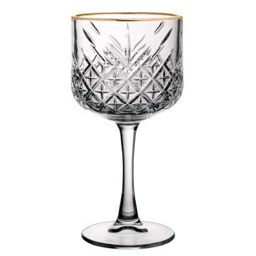 Timeless Vintage Cocktail Glass with Gold Rim 19.25oz (Pack 12) *Handwash*