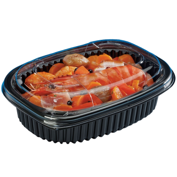 600ml Black Microwaveable Container (Pack 40)