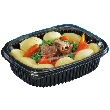 800ml Black Microwaveable Container (Pack 40)