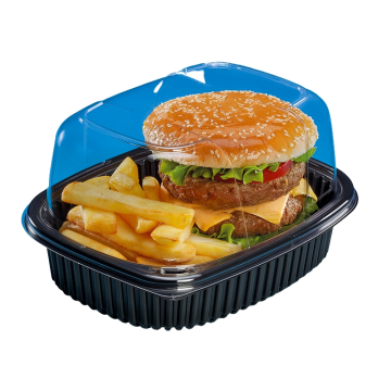 1000ml Black Microwaveable Container (Pack 40)