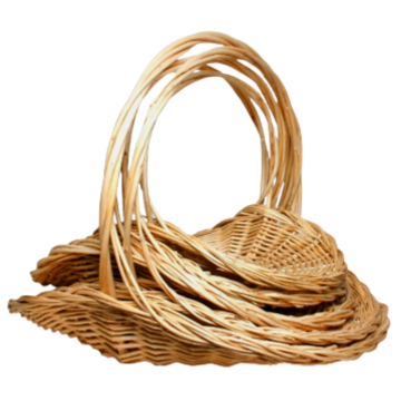 Willow Display Basket with Handle (Pack 5)