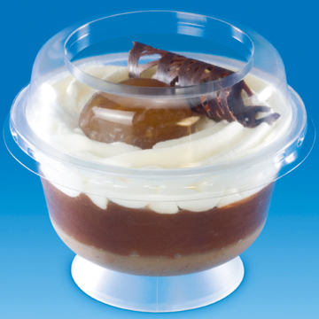 Clear Plastic Dessert Cup &amp; Lid 7oz (Pack 20)