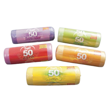 Tuffy Ass. Colours Fragranced Pedal Bin Liners 20 Litres (Pack 50)