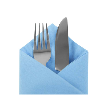 Dinner Napkin 2ply 40cm Baby Blue (Pack 100) [100/20]