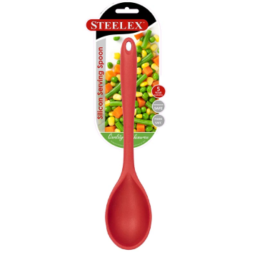 Steelex Red Silicon Serving Spoon