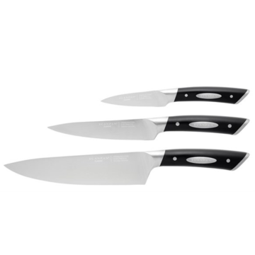 Scanpan Classic 3pc Knife Set Incls 9cm Paring, 15cm Utility &amp; 20cm Chef&#039;s Knife