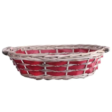 Oval Red Two Tone Basket 19&quot;