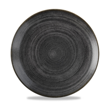 Churchill Stonecast Raw Black Evolve Coupe Plate 10.25&quot; (Pack 12)