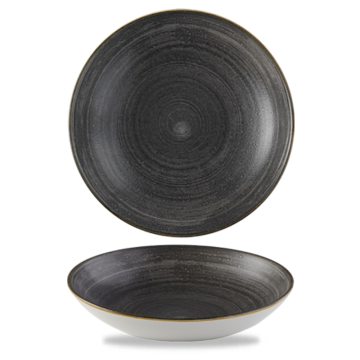 Churchill Stonecast Raw Black Evolve Coupe Bowl 9.75&quot; (Pack 12)