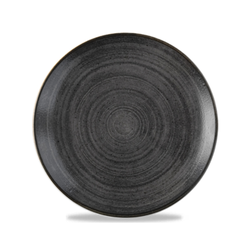 Churchill Stonecast Raw Black Evolve Coupe Plate 6.5&quot; (Pack 12)