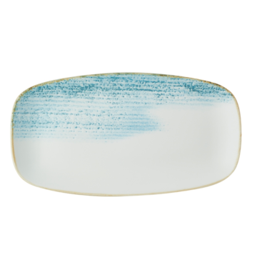Churchill Homespun Accents Aquamarine Chefs Oblong Plate 13.88 x 7.38&quot; (Pack 6)