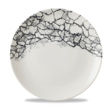 Churchill Kintsugi Accents Quartz Black Evolve Coupe Plate 10.25&quot; (Pack 12)