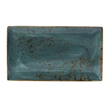 Steelite Craft Blue Rectangle Three Plate 32 x 19cm (Pack 6)