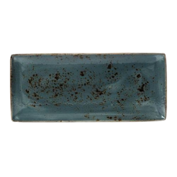 Steelite Craft Blue Rectangle Four Plate 37 x 16.5cm (Pack 6)