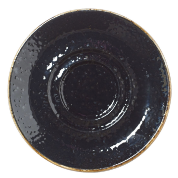 Steelite Craft Liquorice Double Well Saucer 4.6&quot; / 11.5cm (Pack 12)