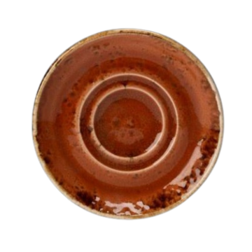 Steelite Craft Terracotta Double Well Saucer 4.6&quot; / 11.5cm (Pack 36)