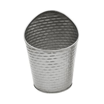 Brickhouse Stainless Steel Round Slanted French Fry | Chips Serving Cup 295ml / 10oz