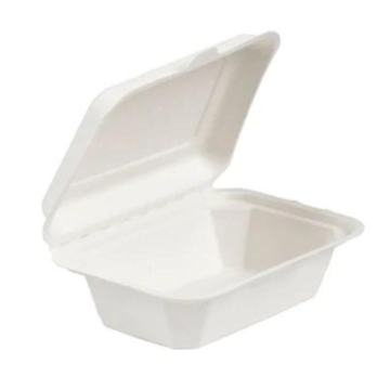 Compostable 7x5&quot; Regular Bagasse Clamshell (Pack 600)