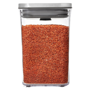 OXO Good Grips Steel Pop Container Small Square Short 1 Litre Storage Container