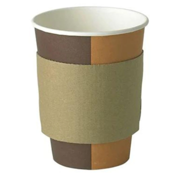 Large Unprinted Coffee Cup Sleeves to fit 10-16oz Brown (Pack 100)