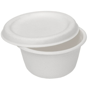 Bagasse White Portion Pot + Lid (59ml/2oz) (Pack 50)